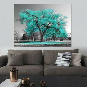 אביב לייף סטייל תמונות לסלון Large Tree Canvas Modern Wall Art Oil Painting Picture Print Unframed Home Decor