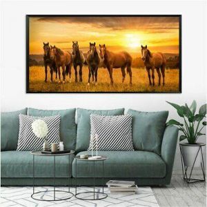 אביב לייף סטייל תמונות לסלון Horse Canvas Painting Canvas Wall Art Animal Wall Poster Canvas Art Wall Picture