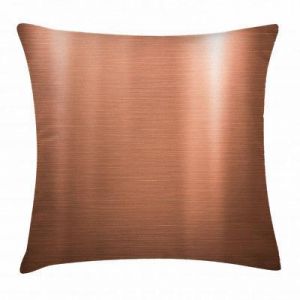 אביב לייף סטייל כריות נוי Copper Decor Throw Pillow Case Brushed Plate Square Cushion Cover 18 Inches