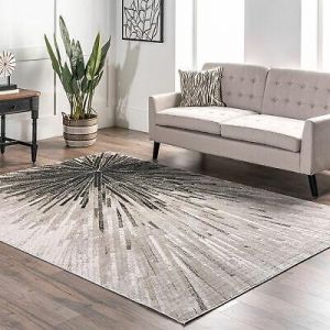 nuLOOM Amaya Abstract Area Rug in Beige Modern/Contemporary Abstract Design