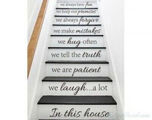 Word Decal Stair Decal Wall Decal Sticker Home Accessories Free Shipping Sale