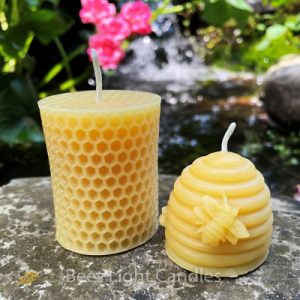 Honeybee Candle Gift Set / 100% Beeswax / Beehive / Cute Votive / All Natural 🐝
