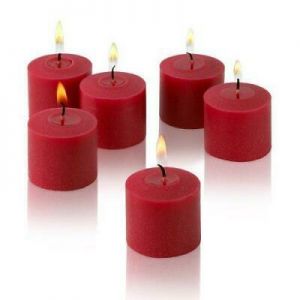 Light In The Dark Red Votive Candles - Box of 72 Unscented Candles - 10 Hour