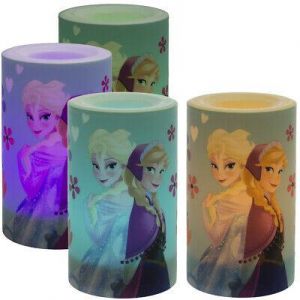 4pk Disney Frozen Flameless Candles Flickering Color Changing LED Kid Decoration