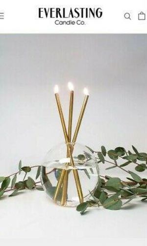 Gold Everlasting Candles Set Of 3