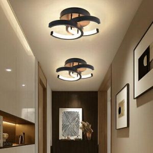 אביב לייף סטייל תאורה Black Led Hallway Ceiling Lights Fixture Modern Kitchen Ceiling Lamp Aisle Lamp