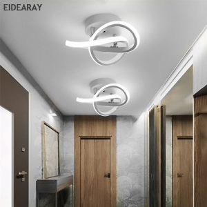 EIDEARAY Creative LED Hallway Ceiling Light Balcony Aisle Lamp White Chandeliers