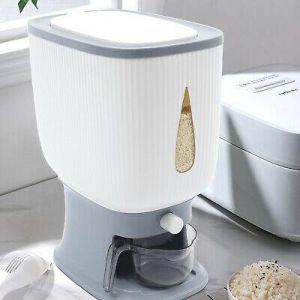 אביב לייף סטייל הכל למטבח Kitchen Dry Food Rice Container 22lbs Cereal Dispenser Storage w/Measuring Cup